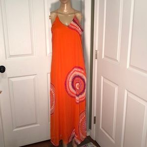 Old Navy Orange Print Dress. NWOT. S Petite